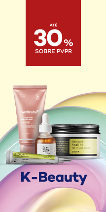 Produto de beleza coreana o com destaque promocional de at&eacute; 30% sobre pre&ccedil;o de Venda ao P&uacute;blico Recomendado